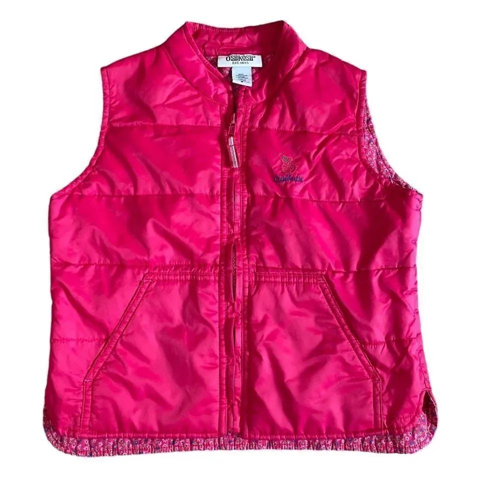 Girls Pink Vintage Oshkosh Apple Vest
